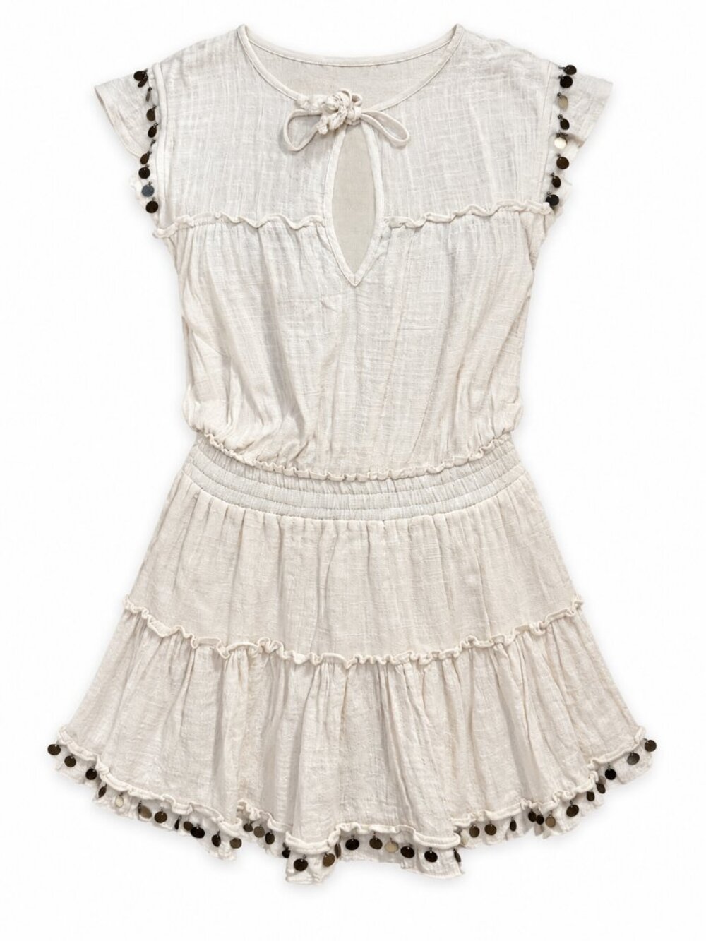 Misa LA Cream tiered dress - S